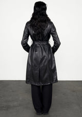 Poison PU Leather Trench Coat