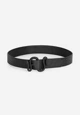 Mamba Debossed Belt With Snake Buckle - Black