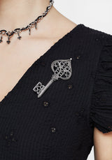 Gothic Cathedral Key Brooch