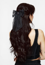 Melanie Heart Lace Hair Bow