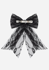 Melanie Heart Lace Hair Bow