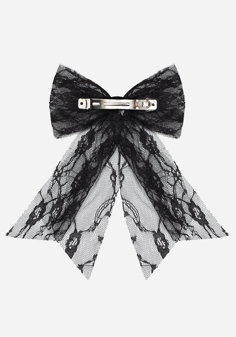 Melanie Heart Lace Hair Bow