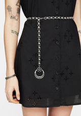 Druantia Pentagram Moon Chain Belt
