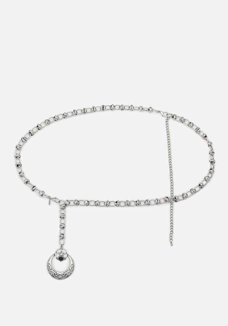 Druantia Pentagram Moon Chain Belt