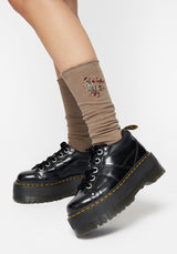 Lilia Embroidered Floral Socks