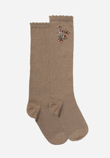 Lilia Embroidered Floral Socks