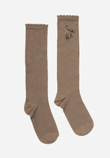 Lilia Embroidered Floral Socks