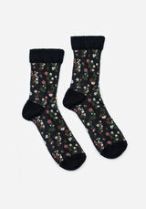 Everblooming Floral Mesh Socks