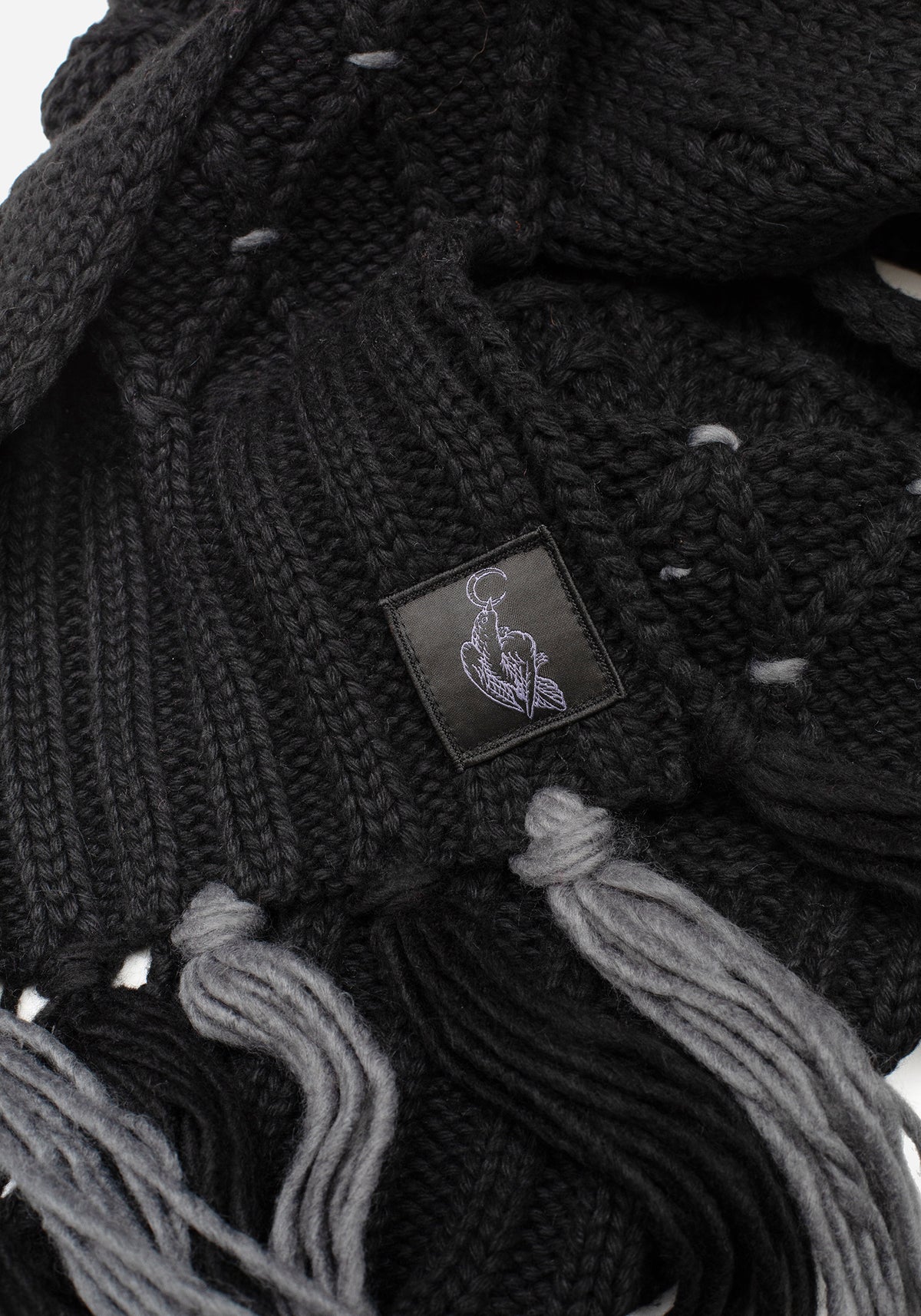 Layla Criss Cross Black Scarf