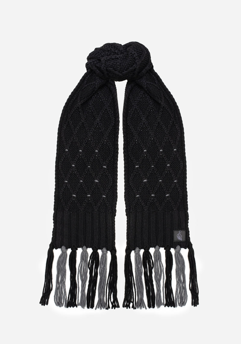 Layla Criss Cross Black Scarf