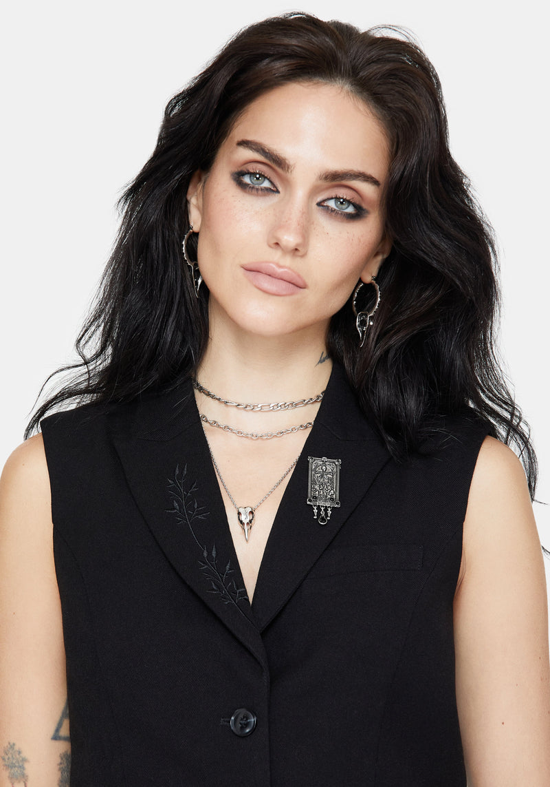 Death Tarot Card Brosche