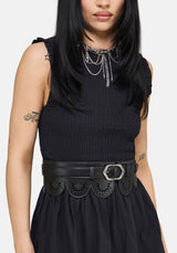 Atha Witches Knot Scallop Cut Out Waist Belt
