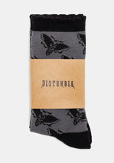 Mortmoth Jacquard Knit Socks - Black