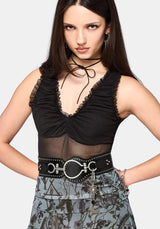 Sul Studded Charm Stretch Waist Belt