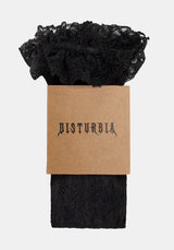 Wispin Lace Frill Socks - Black