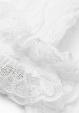 Wispin Lace Frill Socks - White