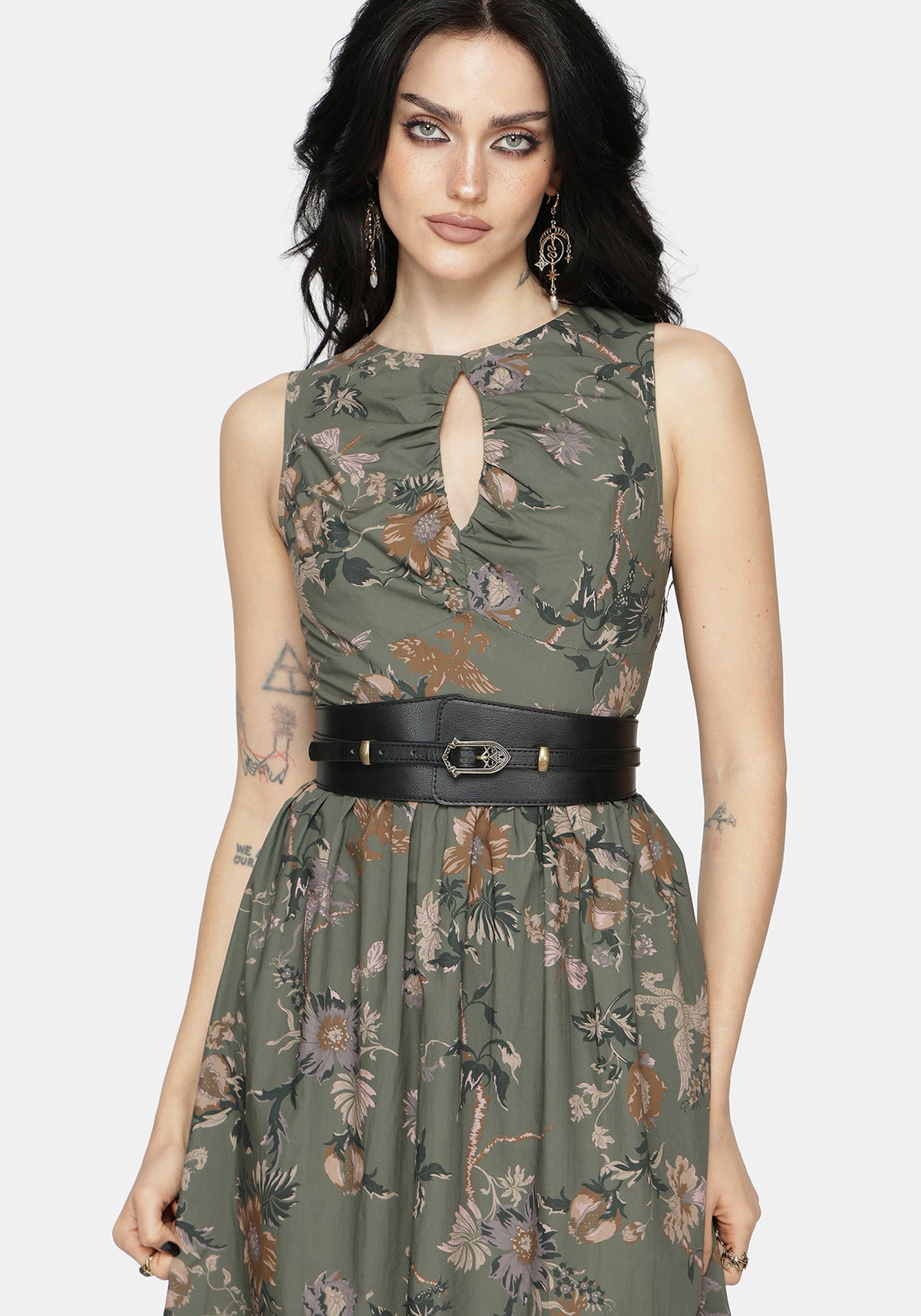 Cathedral Buckle Waist Belt - Gold