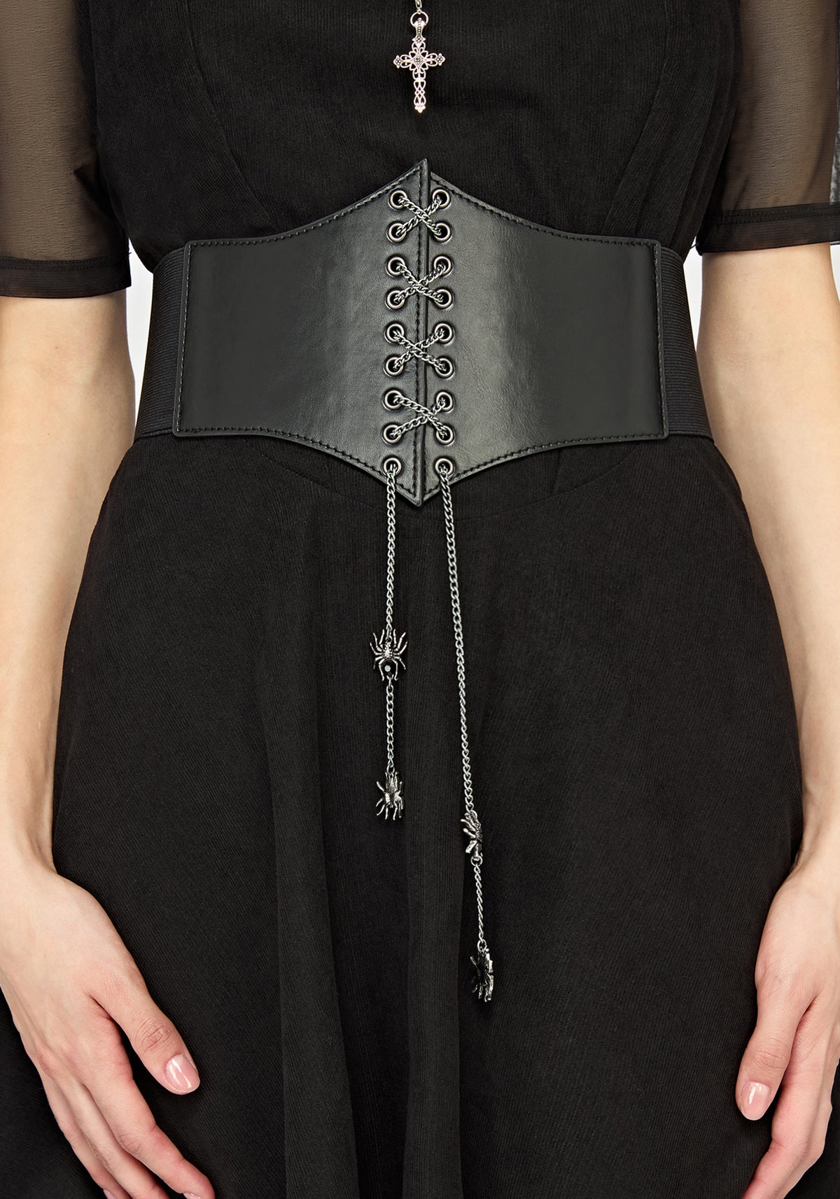 Winspire Spider Chain  Elasticated Corset Belt S/M