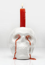 CRYING SKULL CANDLE HOLDER