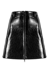 Hellraisa Faux Leather A-Line Skirt