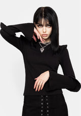 Wilhelmina Flare Sleeve Ruffle Top