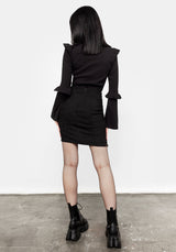 Wilhelmina Flare Sleeve Ruffle Top