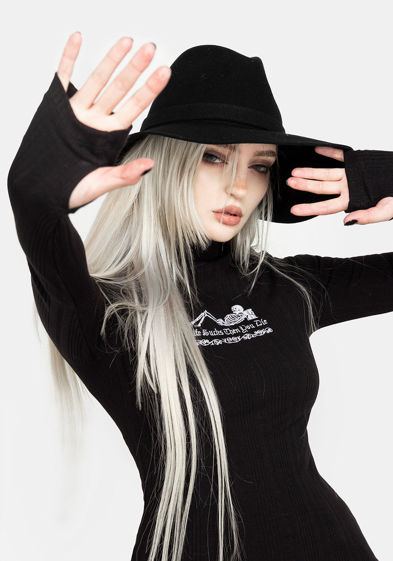 Life Sucks High Neck Top