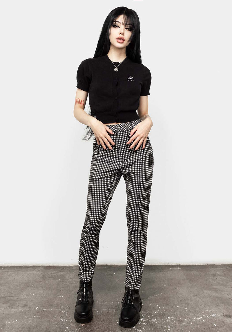 Lolth Short Sleeve Crop Pointelle Cardigan