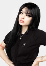 Lolth Short Sleeve Crop Pointelle Cardigan