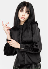 Obsession Pintuck Ruffle Blouse