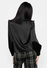 Obsession Pintuck Ruffle Blouse
