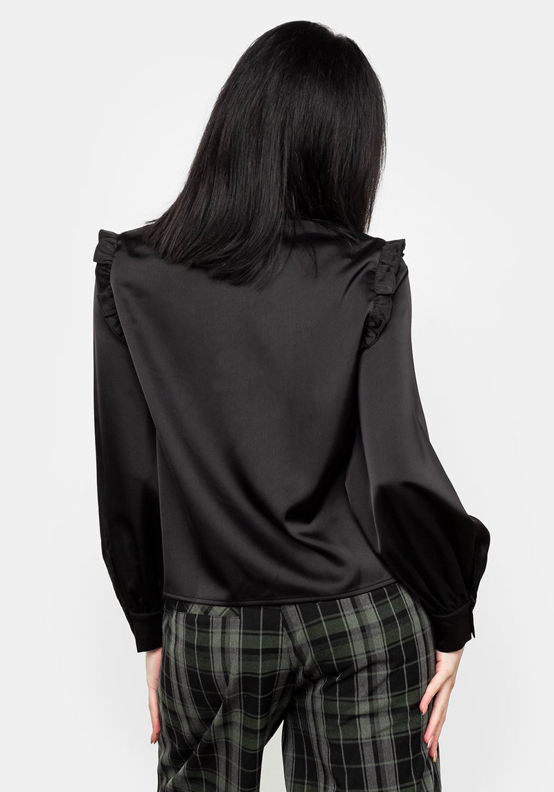 Obsession Pintuck Ruffle Blouse
