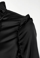 Obsession Pintuck Ruffle Jumpsuit