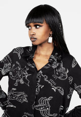 Zodiac Oversized Asymmetric Shirt