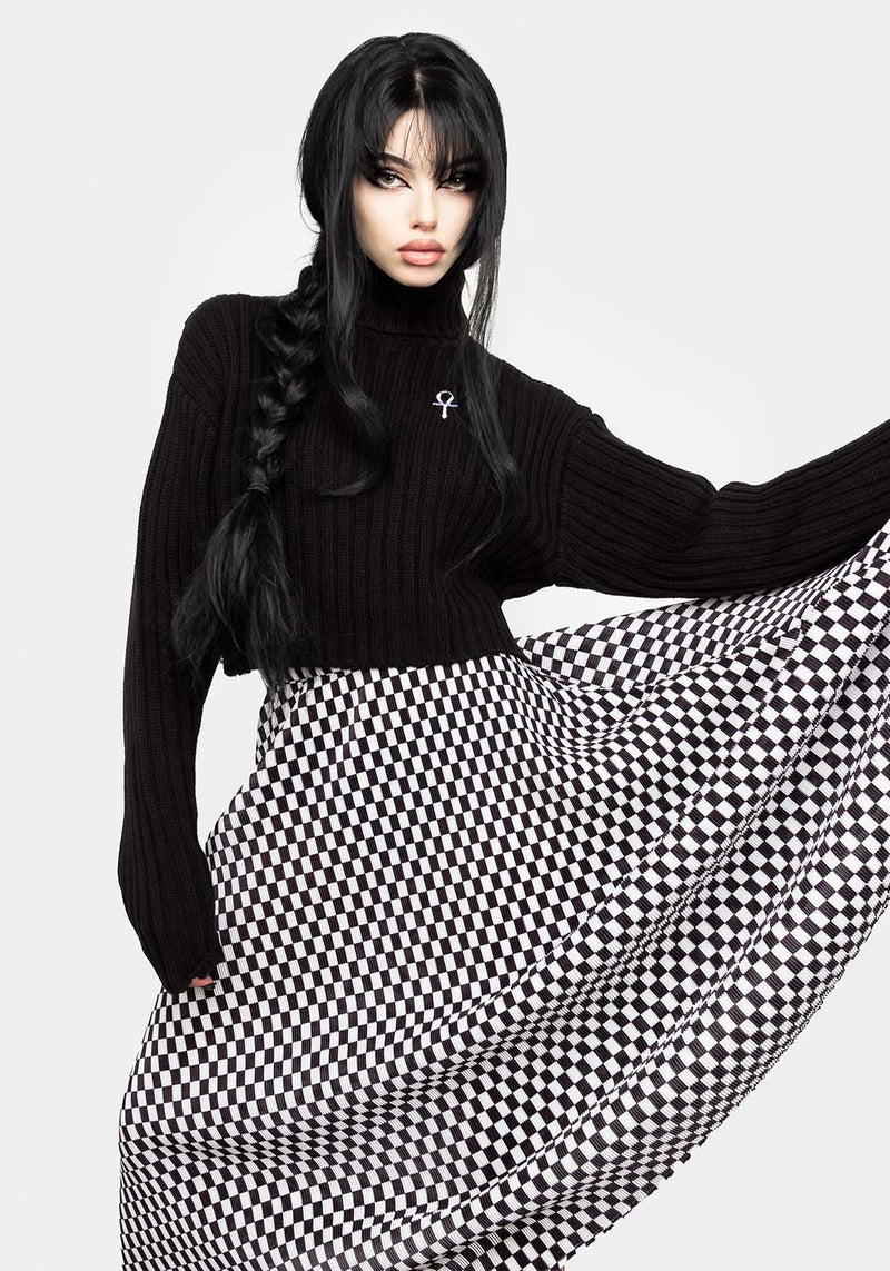 Vaudeville Pleat Midi Skirt