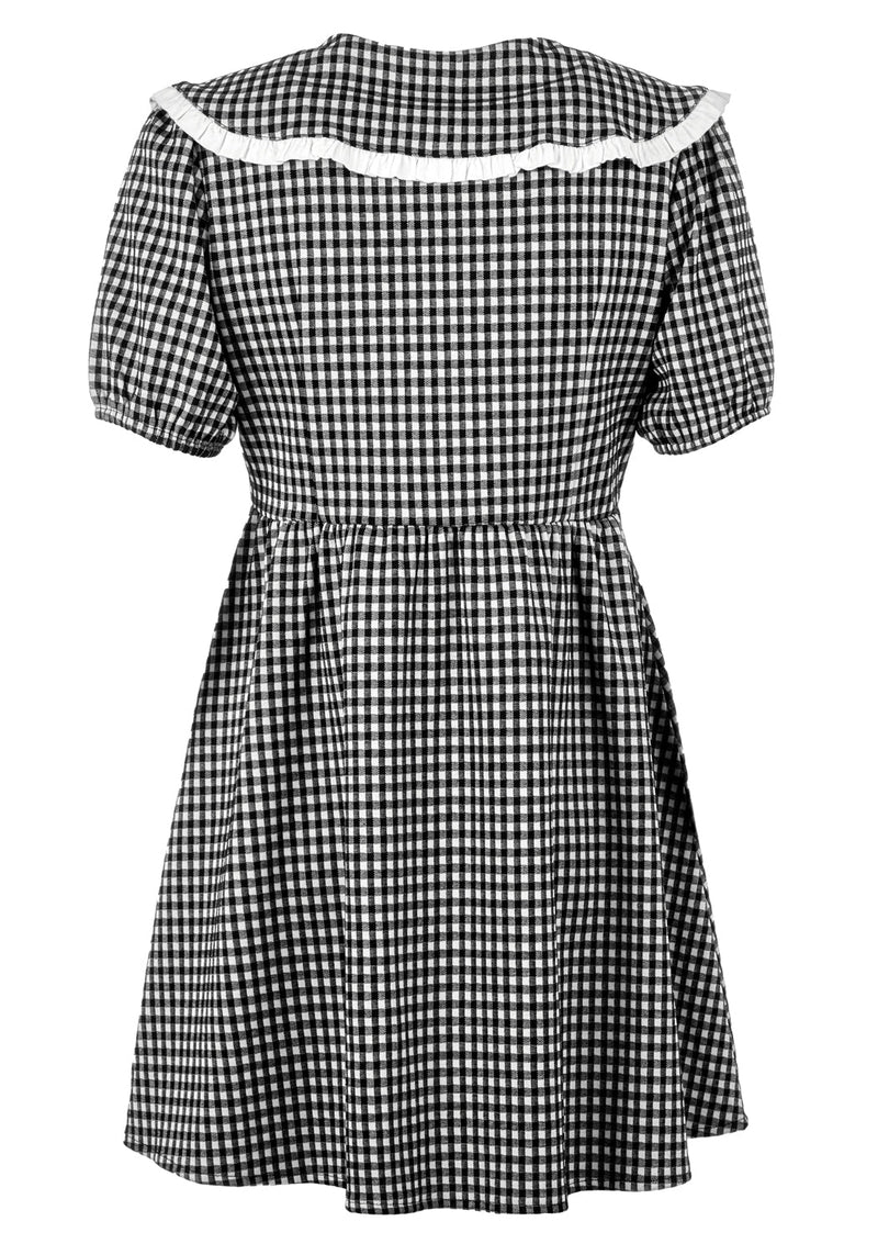 Mabel Gingham Collared Dress