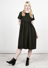 Terra Gingham Midi Smock Dress