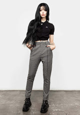 Martha Gingham Tapered Trousers