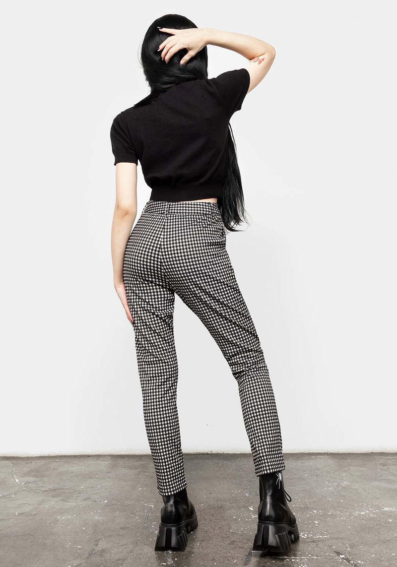 Martha Gingham Tapered Trousers