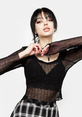 Whisper Gathered Mesh Top