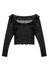 Whisper Gathered Mesh Top