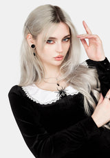 Ungoliant Lace Collar Midi Dress