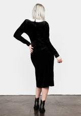 Ungoliant Lace Collar Midi Dress