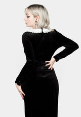 Ungoliant Lace Collar Midi Dress