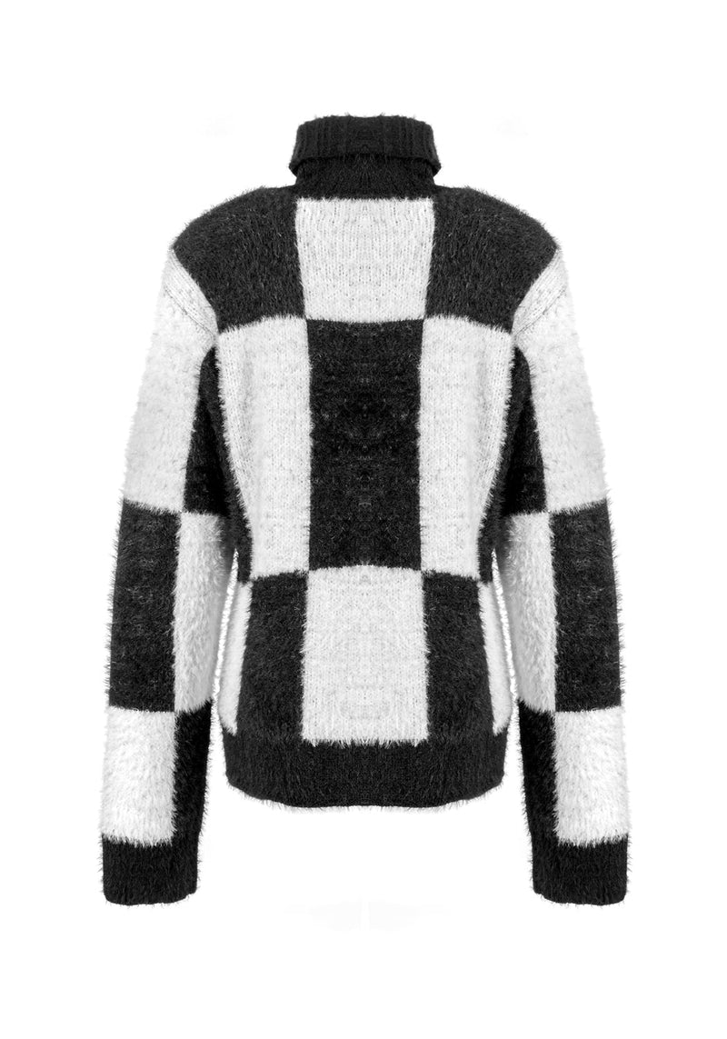 Two-Tone Checkerboard Jumper