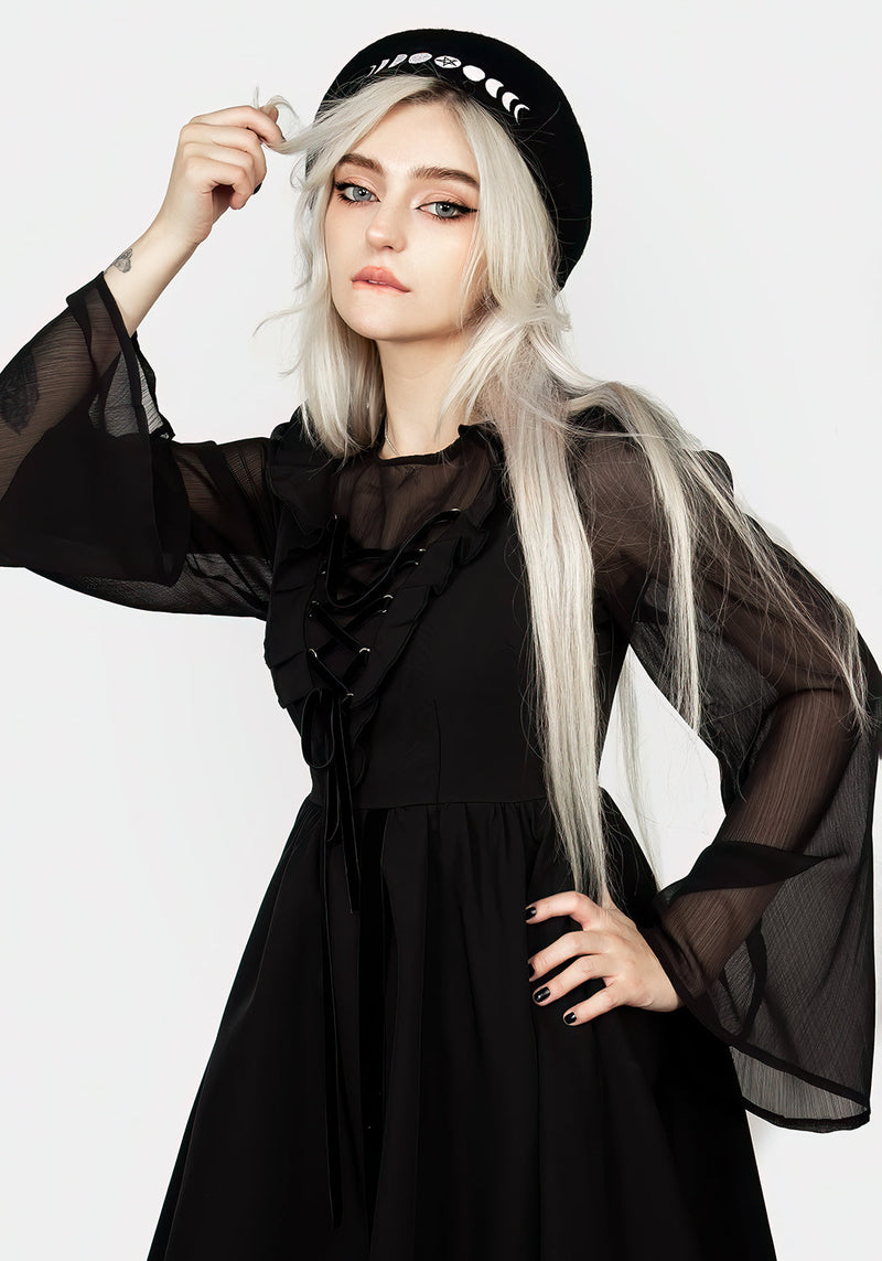 Lunar Embroidered Beret