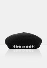 Lunar Embroidered Beret