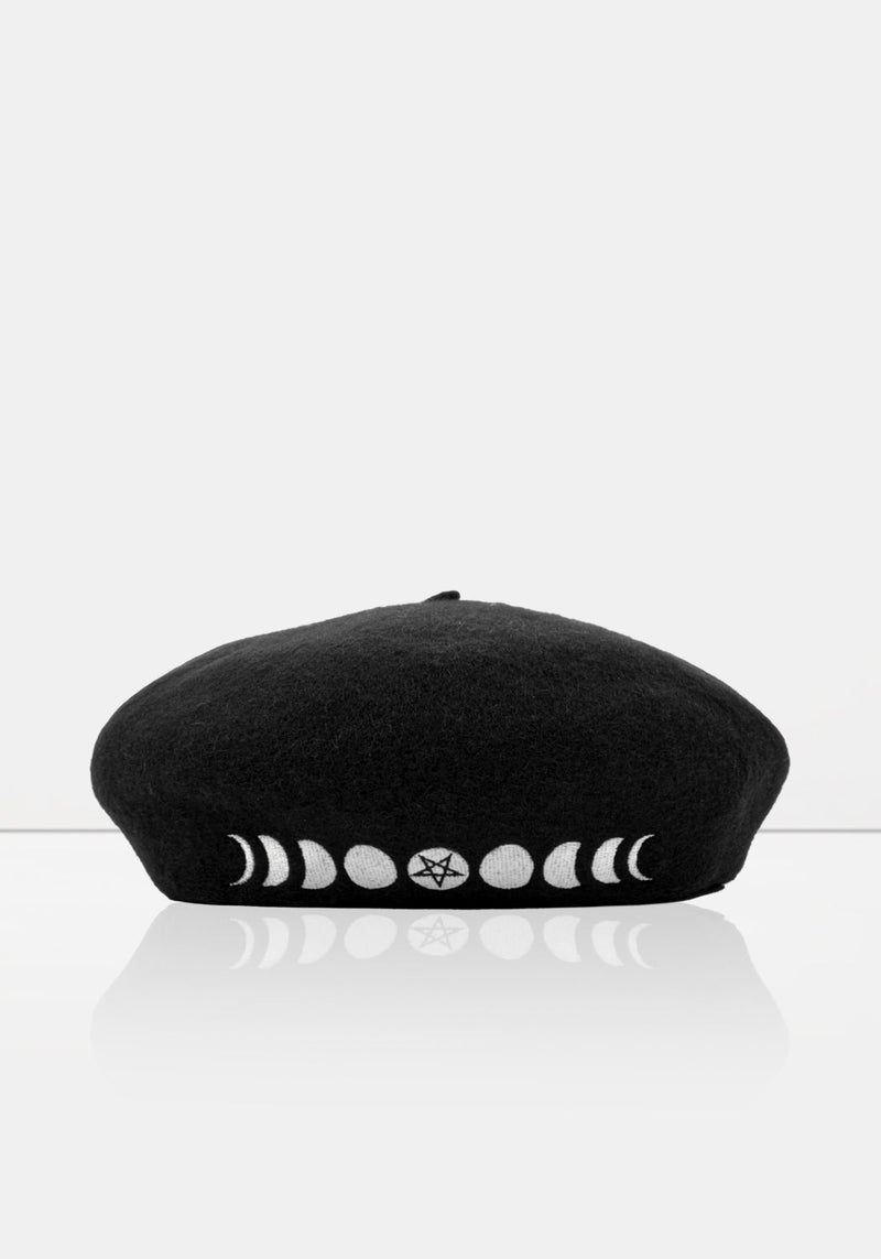 Lunar Embroidered Beret