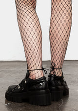 Undead Lace Up Loafers