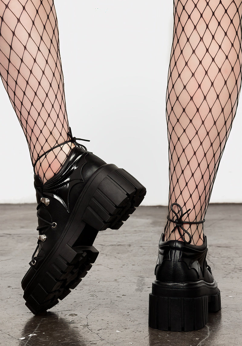 Undead Lace Up Loafers